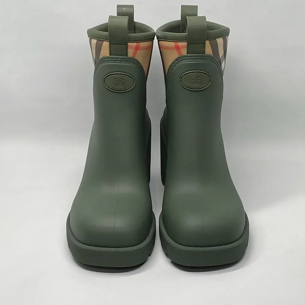 Burberry Rubber Marsh Stamp Heeled Low Boots​ size 37